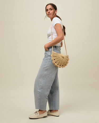 Dondy bolso pequeño efecto rafia 