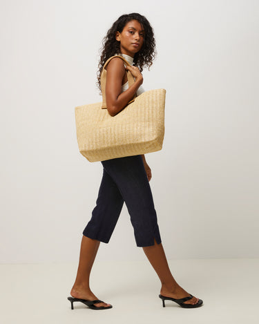 Eisi bolso shopper grande efecto rafia 