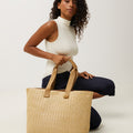 Eisi bolso shopper grande efecto rafia 