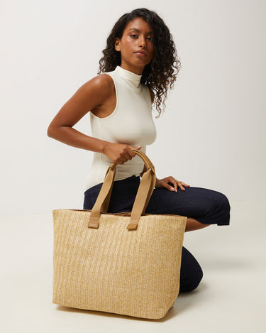 Eisi bolso shopper grande efecto rafia 