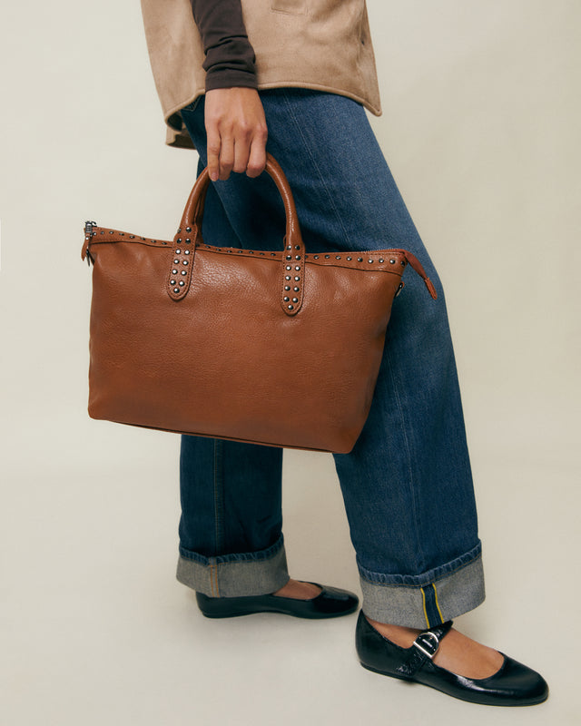 Kalani tote tas met schouderriem en metalen details ED.