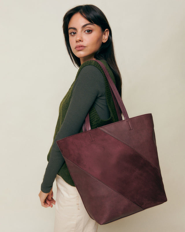 Lumis borsa shopper grande effetto camoscio ED.
