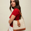 Sora bolso estilo hobo en polipiel y efecto rafia 